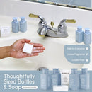 Purely | 150pc set | Hotel Soaps and Toiletries Bulk set | Airbnb Essentials for Hosts | Mini Travel Size Shampoo and Conditioner Sets | Bulk Travel Size Toiletries | Homeless Supplies Bulk Infinity Warehouse