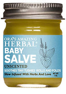 Baby Salve, Diaper Balm Ointment with Organic Coconut Oil, Natural Baby Cream with Calendula, 1 oz Travel Size, Ora's Amazing Herbal Infinity Warehouse