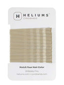 Heliums Ash Light Blonde Extra Long Wavy Easier to Open Bobby Pins, 2.5 Inch - 24 Count Heliums