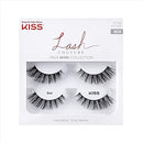 KISS Lash Couture Faux Mink False Eyelashes Double Pack, Knot-Free Lash Band, Reusable, Contact Lens Friendly, Easy To Apply, Ultrafine, Tapered, Synthetic Fake Lashes, Style Soir, 2 Pairs KISS