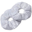 Kenz Laurenz Scrunchies for Hair - 2 Velvet Hair Ties for Women Girls Hair Elastics Ponytail Holder Scrunchy Girl Accessories Elastic Hair Bands Scrunchie Pack (White) Kenz Laurenz