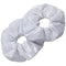 Kenz Laurenz Scrunchies for Hair - 2 Velvet Hair Ties for Women Girls Hair Elastics Ponytail Holder Scrunchy Girl Accessories Elastic Hair Bands Scrunchie Pack (White) Kenz Laurenz