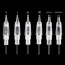 10PCS Permanent Makeup Clear Needle Cartridges for Eyebrow Eyeliner Tattoo Machine 1P/1R/3R/5R/5F/7F (5F) HiTreasure