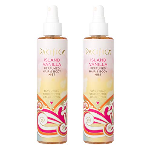 Pacifica Beauty, Island Vanilla All Natural Hair and Body Mist Spray, 100% Vegan, Cruelty & Phthalate & Paraben-Free, Clean Fragrance, 12 Fl Oz, Pack of 2 Pacifica