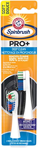 ARM & HAMMER Spinbrush Truly Radiant Deep Clean Replacement Brush Heads Soft Arm & Hammer