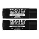 WALRUS OIL - Logger's Lip Balm, 2-Pack, 100% Vegan, Made with Candelilla Wax, Almond Oil, Coconut Oil, Jojoba Oil, and Natural Ingredients. Walrus Oil