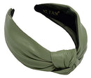 Green Headband is Classy. Leather Knotted Headband for Women is a Olive Green Faux Leather headband Women . Green Knot Headbands for Women are Chic. Comfortable Fashion Headbands for Women is Soft YETASI