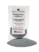 Moonlit Silver Biodegradable Glitter 1/4 Ounce - Made from Plant Cellulose, Earth Friendly. Perfect for Body, Cosmetics, Crafts, DIY Projects. Can be Mixed with Lotions, Gels, Oils, Face Paint Alternative Imagination