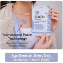DUORI NAD+ Patch - Healthy Aging - NMNH - Resveratrol - CoQ10 - Lion's Mane - NAD+ - Vegan Daily Patch - 30 Patches Infinity Warehouse