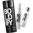 Hair Fiber (DARK BROWN, 28g) + Thickening Spray (4oz) + Thickening Serum (4oz): Boldify Nourish & Conceal Bundle Boldify