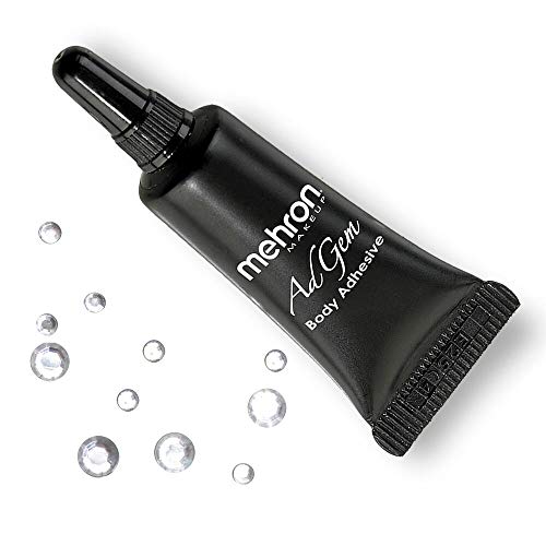 Mehron Makeup AdGem Adhesive w/12 Rhinestones (.125 oz) Mehron