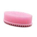 DNC Exfoliating Silicone Body Scrubber Shower Bath Body Brush Easy to Clean, Lathers Well, Eco Friendly (Pink) DNC