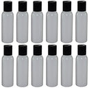 2-oz Refillable Bottle with Disc Cap (12 Pack, Black) APAK GOODS