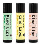 Kind Lips Organic Lip Balm | 3-Pack Variety Flavors | Certified Organic Coconut Oil, Jojoba, Beeswax | Gluten Free, Cruelty Free | 100% Soothing Natural Ingredients Kind Lips Store