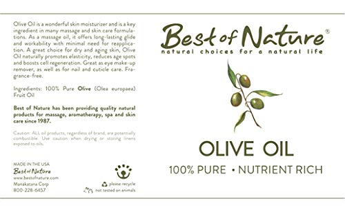 Olive Massage & Body Oil (Gallon). Best of Nature 100% Pure Best of Nature