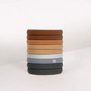 GIMME Bands Any Fit Hair Ties | No Break Microfiber Hair Elastics | A Firm Yet Gentle All Day Hold with No Snagging, Dents, or Breakage | Neutrals GIMME