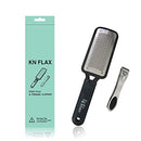 [Colossal Pedicure Rasp Foot File + Toenail Clipper] KN FLAX Premium Foot care Pedicure Surgical grade Stainless steel file with Thick Nails, Large Fingernail Toe Nail Clippers KN FLAX