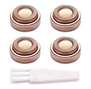 Facial Hair Remover Replacement Heads Compatible with Finishing Touch Flawless Facial Hair Removal Tool for Women, Rose Gold - 4 Count Hippie Hype
