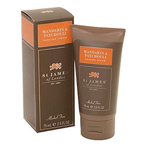 St James of London Mandarin & Patchouli Shave Cream Tube, 2.5 Fl Oz St James of London
