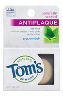 Tom's of Maine Naturally Waxed Antiplaque Flat Dental Floss, Spearmint, 32 Yards Tom's of Maine