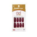 Kiss Gold Finger Gel Glam (Burgundy Coffin) KISS
