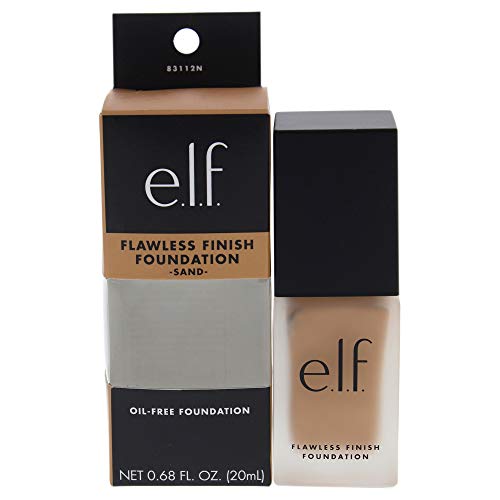 e.l.f. Flawless Finish Foundation, Lightweight & Medium Coverage, Semi-Matte Finish, Sand, 0.68 Fl Oz (20mL e.l.f.