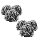 Dip & Dab Premium Charcoal Body Puff Loofahs + Self-Adhesive Hook: Bath & Shower Scrubbing & Exfoliating Loofah Sponges (3 Count, 60 Gram): 2 Packs/6 Body Puffs Total DIP & DAB