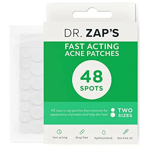 DR. ZAPS Pimple Patches - Acne Patches Work as Pimple Treatment - Hydrocolloid Patches Use Australian Tea Tree Oil. Acne Spot Treatment, Zit Patch, and Acne Patch for Everyone. Keppi