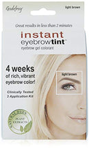 Godefroy Instant Eyebrow Color, Light Brown, 0.18 ounces, 12-weeks of long lasting, 3-applications per kit Godefroy