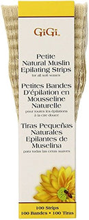 GiGi Natural Muslin Epilating Strips, Petite 100 ea (Pack of 4) GiGi