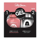 Sally Hansen Miracle Gel Nail Polish, Shade Mauve-olous 244 with Shiny Top Coat Duo Pack Sally Hansen