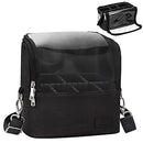 Makeup Brush Case, Stand-up Makeup Cup, Makeup Brush Holder, Travel Professional Cosmetic Bag, Artist Storage Bag with Shoulder Strap and Adjustable Divider (Large Black） TANTO