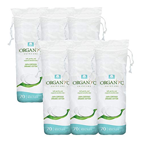 Organyc - 100% Organic Cotton Rounds - Biodegradable Cotton, Chemical Free, for Sensitive Skin (420 Count) - Daily Cosmetics. Beauty and Personal Care Organyc
