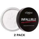 L'Oreal Paris Makeup Infallible Pro Sweep and Lock Loose Setting Powder, Translucent, 2 Count L'Oreal Paris