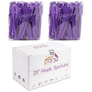 200pcs PANA Cosmetic Make Up Disposable Plastic 2.5" Spatulas Skin Care Facial Cream Mask Spatula (PURPLE-200 Pieces in a Box) P Store