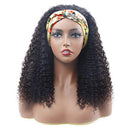 VSHOW Headband Human Hair Wigs 180% Density Kinky Curly None Lace Front Wigs for Black Women Glueless Machine Made Wigs 16Inch V SHOW