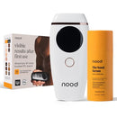 NEW Nood™ Flasher 2.0 + Serum — IPL Laser Hair Removal Device for Women & Men with After Shave to Treat & Prevent Ingrown Hairs, Bumps Slowing Hair Regrowth — Pain-Free IPL Hair Removal — Gloss White Infinity Warehouse