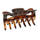 Parcelona French Classic Shaded Tortoise Shell Brown 3" Covered Spring Celluloid Made in France Jaw Claw Hair Clip Clutcher Clamp for Women and Girls Parcelona Store