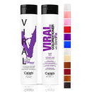 Celeb Luxury Viral Healthy Duo Color Depositing Colorwash Shampoo & Colorditioner Conditioner + BondFix Bond Rebuilder, Vegan, Sustainably Sourced Plant-Based, Purple Celeb Luxury