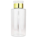 PANA Brand Liquid Push Down Pump Dispenser Empty Bottle with Flip Top Cap (10 Ounce - 1 Bottle, Gold) PANA