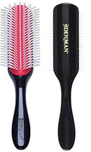 Denman Classic Styling Brush 9 Row - D4 - Hair Brush for Separating, Shaping & Defining Curls - Blow-Drying, Styling & Detangling Brush – Black Denman