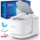 30W Ultrasonic Retainer Cleaner Machine,IPX7 Waterproof Dental Cleaning Pod,45kHz Denture Dome With UV Light,3 Modes, Digital Timer for Night Guard, Mouth Guard, Braces with 230ml Tank(Grey) Infinity Warehouse