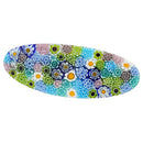 GlassOfVenice Murano Glass Millefiori Oval Hair Clip - Pastels GlassOfVenice