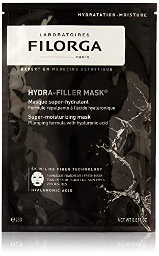 Filorga Hydra-Filler Super Moisturizing Personal Skincare Face Mask, Sheet Mask With Concentrated Serum of Hyaluronic Acid and Aloe to Hydrate Skin and Boost Complexion Care, 0.81 oz Laboratoires Filorga Paris