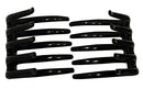 Parcelona French Crab Interlocking Medium Celluloid Glossy Black Hair Clip Side Comb 2 1/4 Inches Parcelona Store