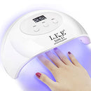 UV LED Nail Lamp, LKE Nail Dryer 72W Gel Nail Polish Curing Lamp UV Nail Lamp LED Nail Lamp for Gel Nail Polish Kit Nail Light Nail Art Accessories White LKE