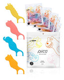 Piico Dental Floss Picks, Dual Line Unflavored Kids Flossers Without Fluoride, Fun & Colorful Designs with Slim Kids Floss & Portable Travel Case, Prevent Tooth Decay & Gum Disease, 120 Count PIICO