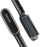 Hair Straightener Brush, Straightening Brush with 9 Temp Settings, 20s Fast Heating Hair Brush Straightener, 7MAGIC Brush Straightener with Anti-Scald & Auto-Off Safe for Women 7MAGIC