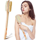 Shower Brush, Bymore Dry Brushing for Body Cellulite and Lymphatic, Dry Skin Long Handle Body Brush Natural Bristle Exfoliator Scrubber for Bath Shower Wash Brushing Exfoliating Legs and Back Bymore