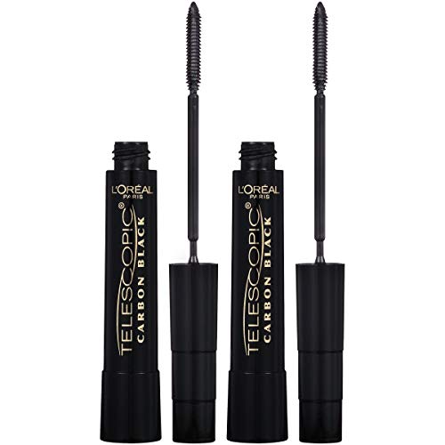 L'Oreal Paris Makeup Telescopic Original Lengthening Mascara, Carbon Black, 0.27 Fl Oz (Pack of 2) L'Oreal Paris